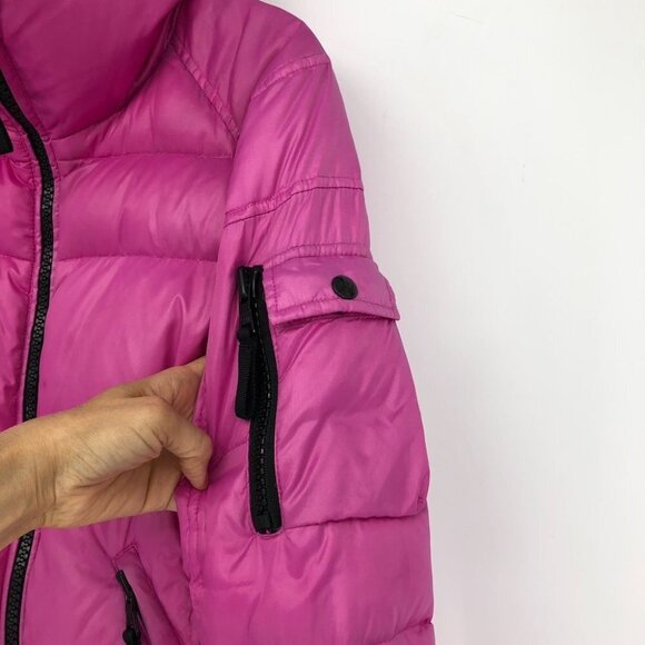 SAM New York Magenta Pink Iconic Freestyle 80%Goose Down Winter Puffer Jacket ~S - Picture 13 of 16